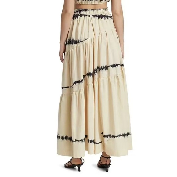 SWF Abode Maxi Skirt Cream Tie Dye Elastic Waist Size XS EUC - Picture 2 of 9